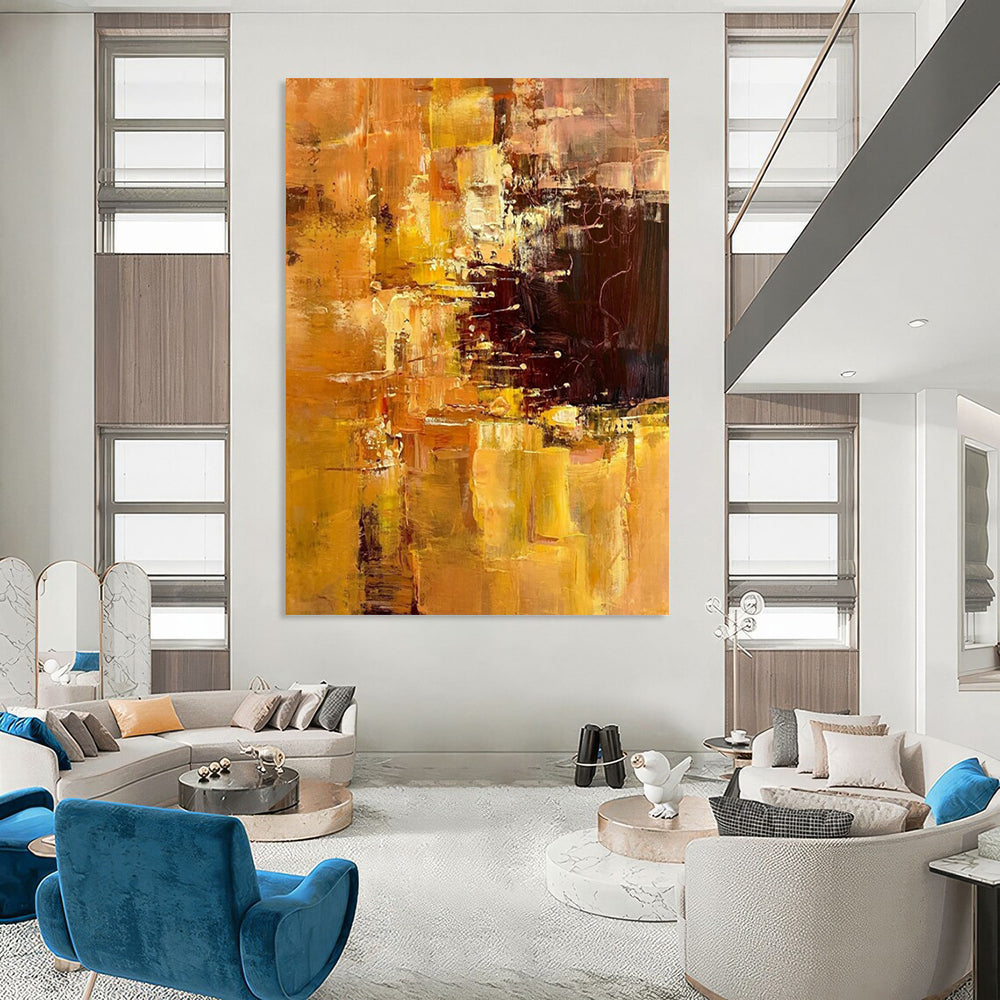 Monumental-Sized Hand-Painted Abstract Art for Bedroom & Hallway LargeART2302