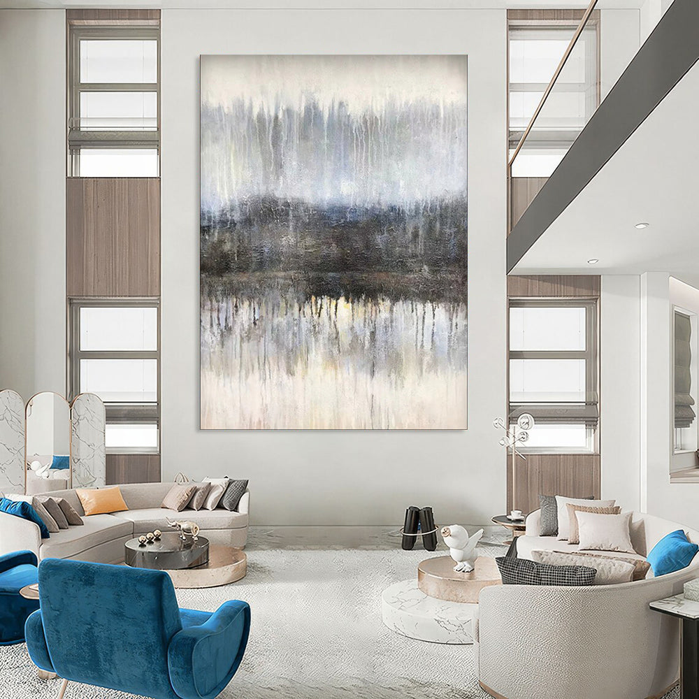Large-Scale Textured Abstract Wall Art for Dining Room & Entryway LargeART2102