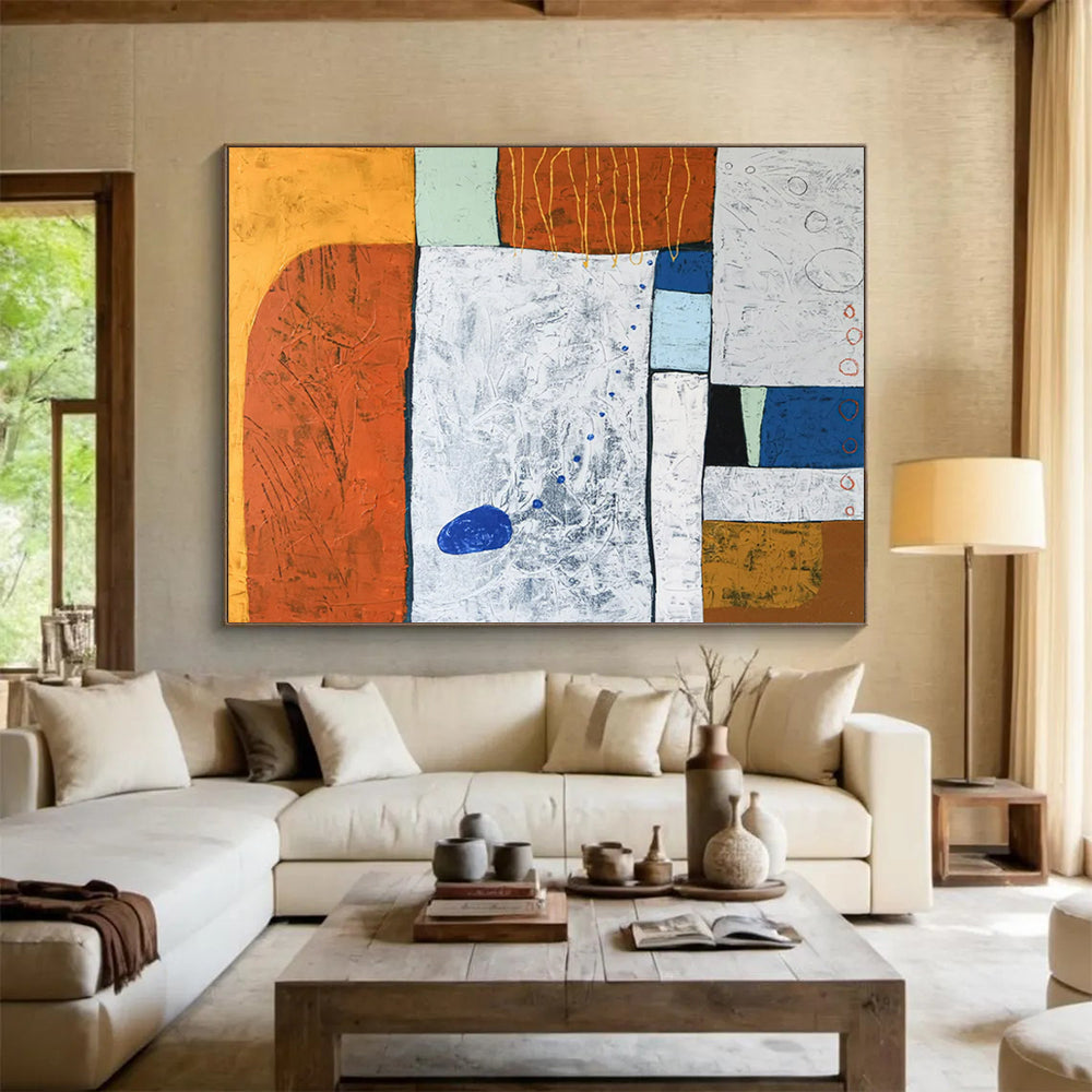 Dramatic Theatrical Oversized Abstract Canvas for Living Room & Dining Room LargeART1807