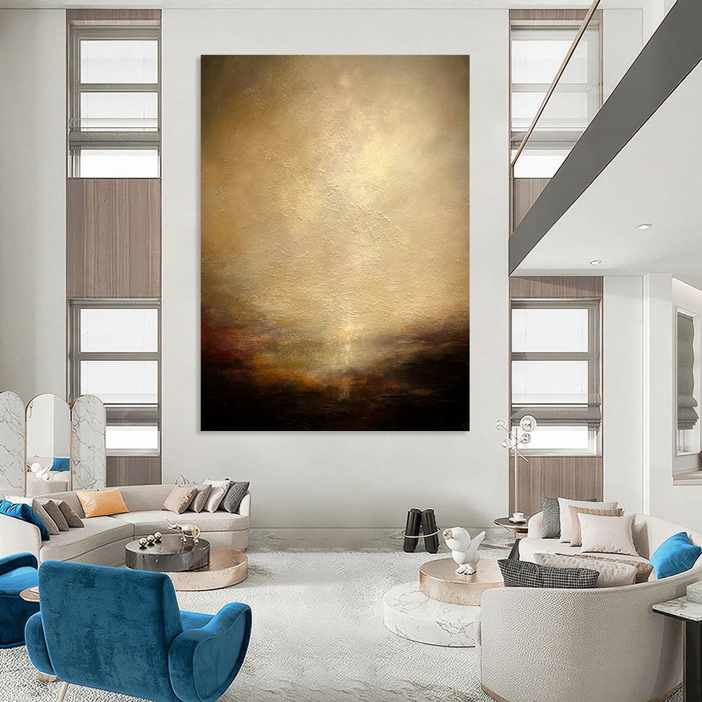 Jumbo - Proportioned Vertical Hand - Painted Textured Custom Abstract Rhapsody, for Office and Hallway DKH1534