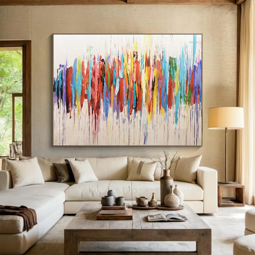 Colorful Drip Abstract - Modern Living Room Focal Point DLZ211