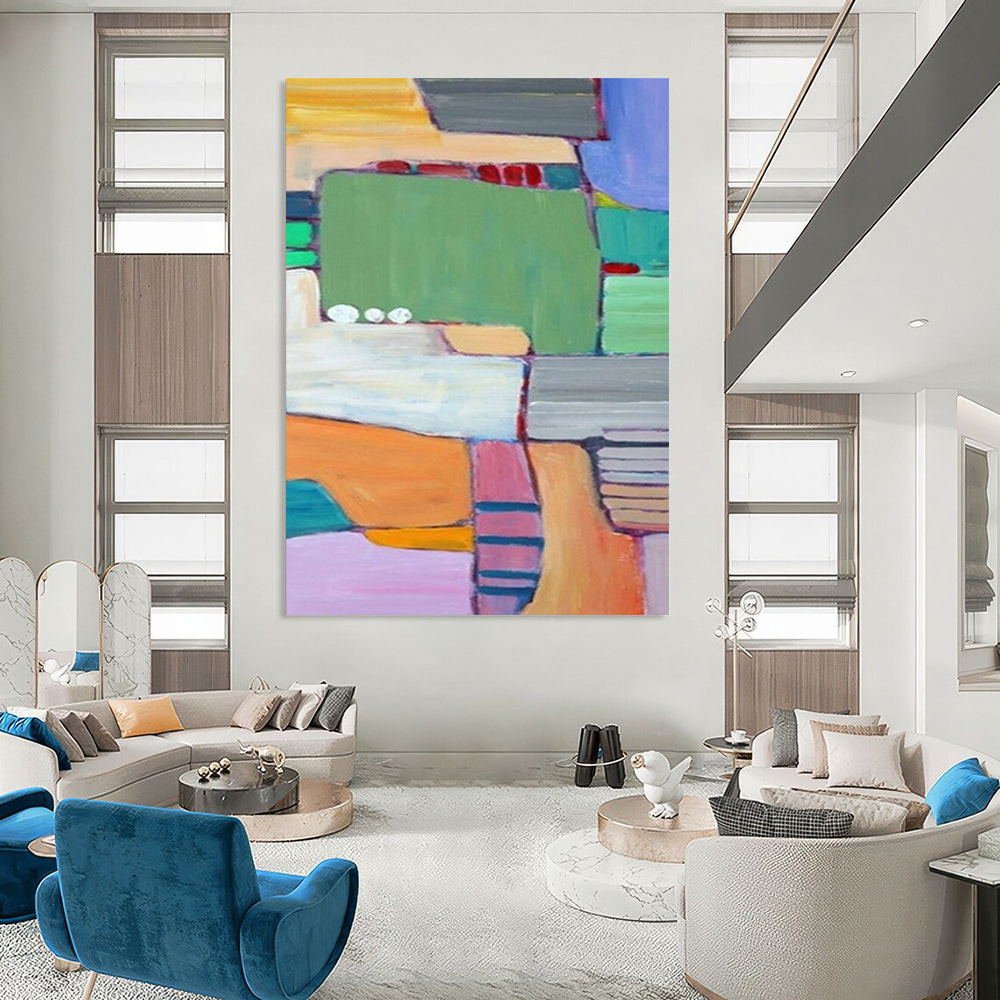 Large Custom Abstract Artworks: Handmade Textures for Bedroom & Office DTP262