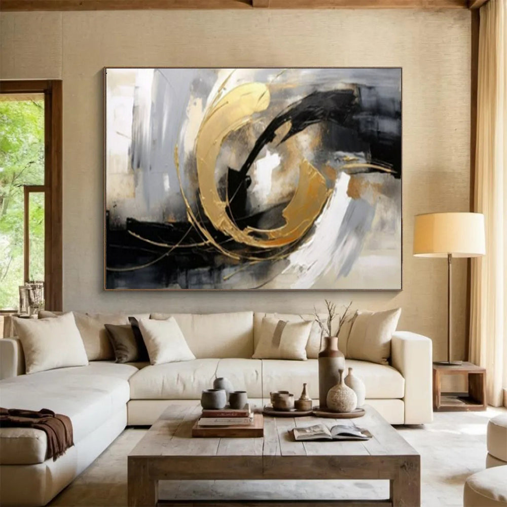 Oversized Abstract Canvas Painting for Office & Dining Room LargeART1627