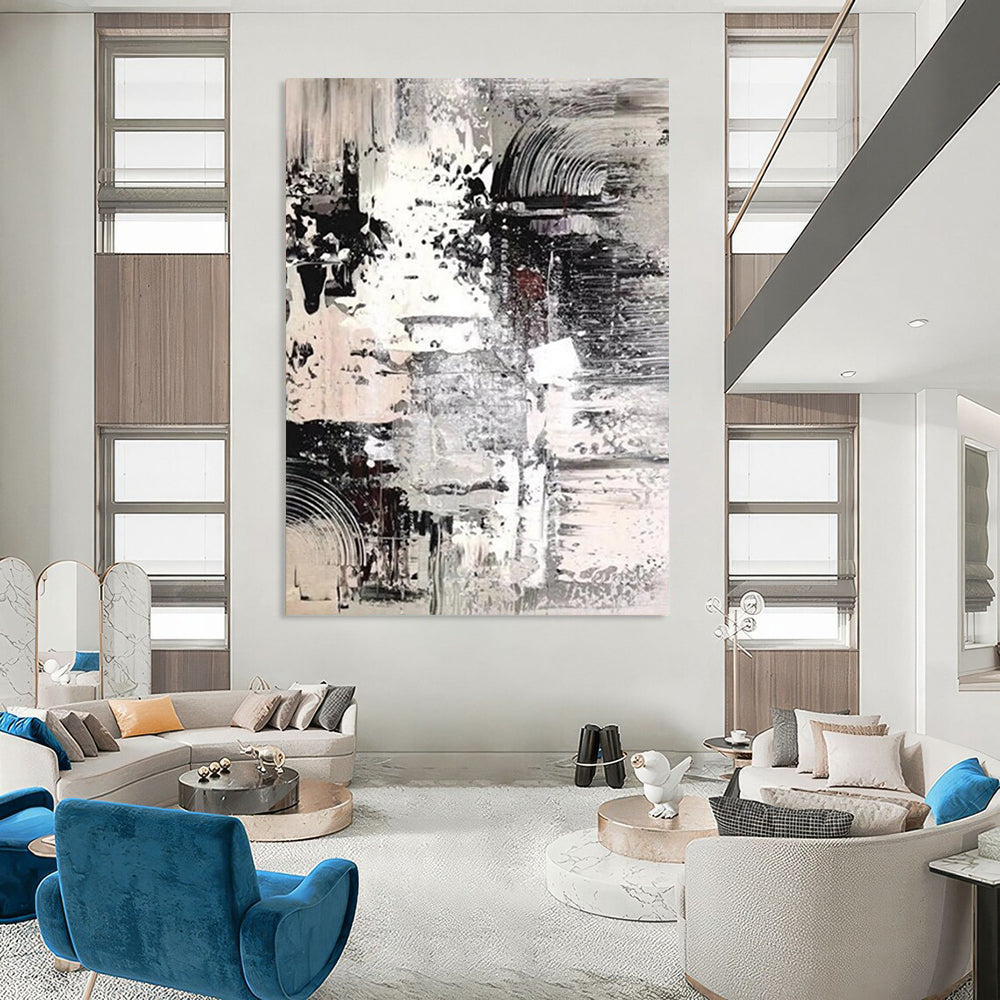 Big-Size Custom Textured Abstract Paintings for Office & Hallway DTP392