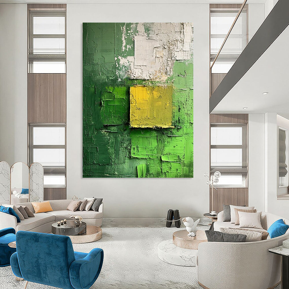 Monumental - Reach Hand - Painted Custom Abstract Canvas for Living Room and Hotel DTP029