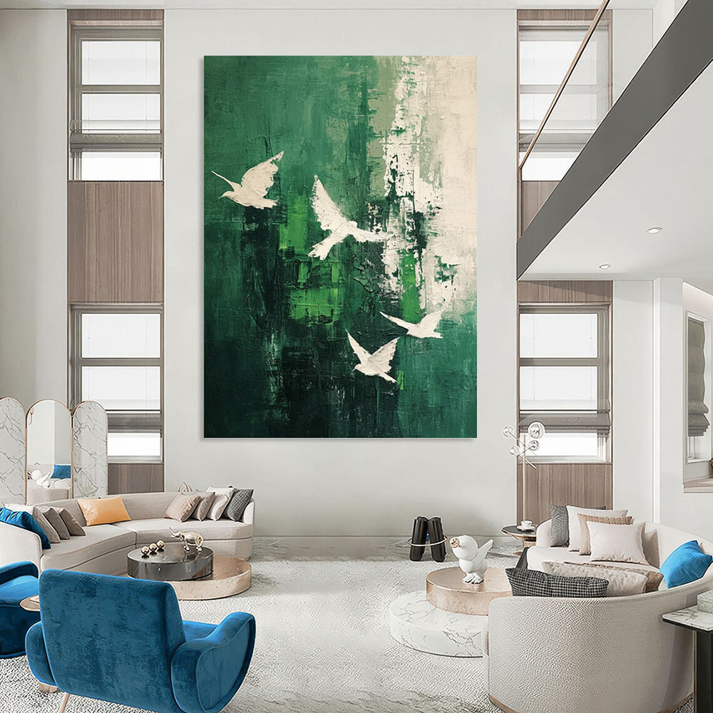 Reflective Hand - Painted Textured Abstract for Office & Dining Room DKH1311