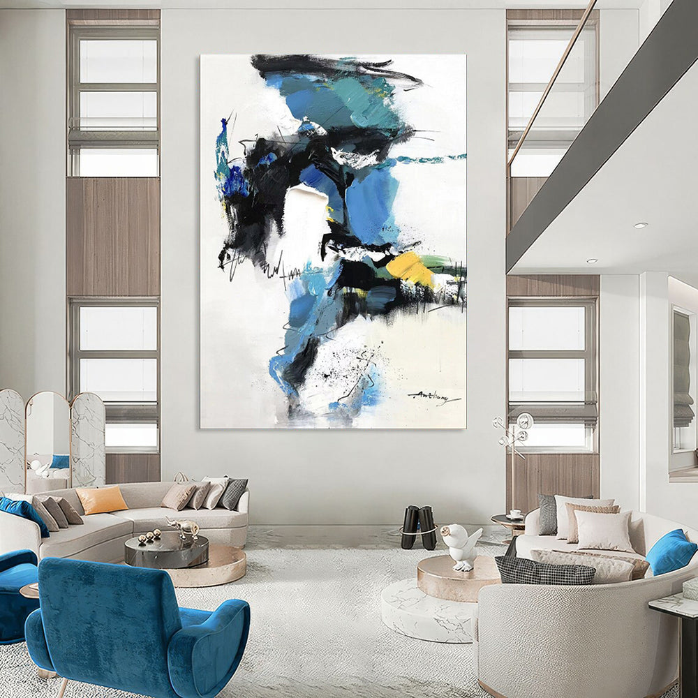 Vintage Travel Textured Abstract Wall Art for Bedroom & Study LargeART2085