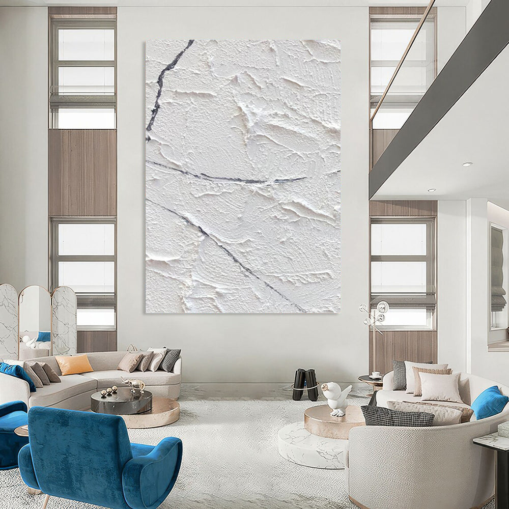 Vertical Hand - Painted Textured Custom Abstract Work for Bedroom and Office DKH1673