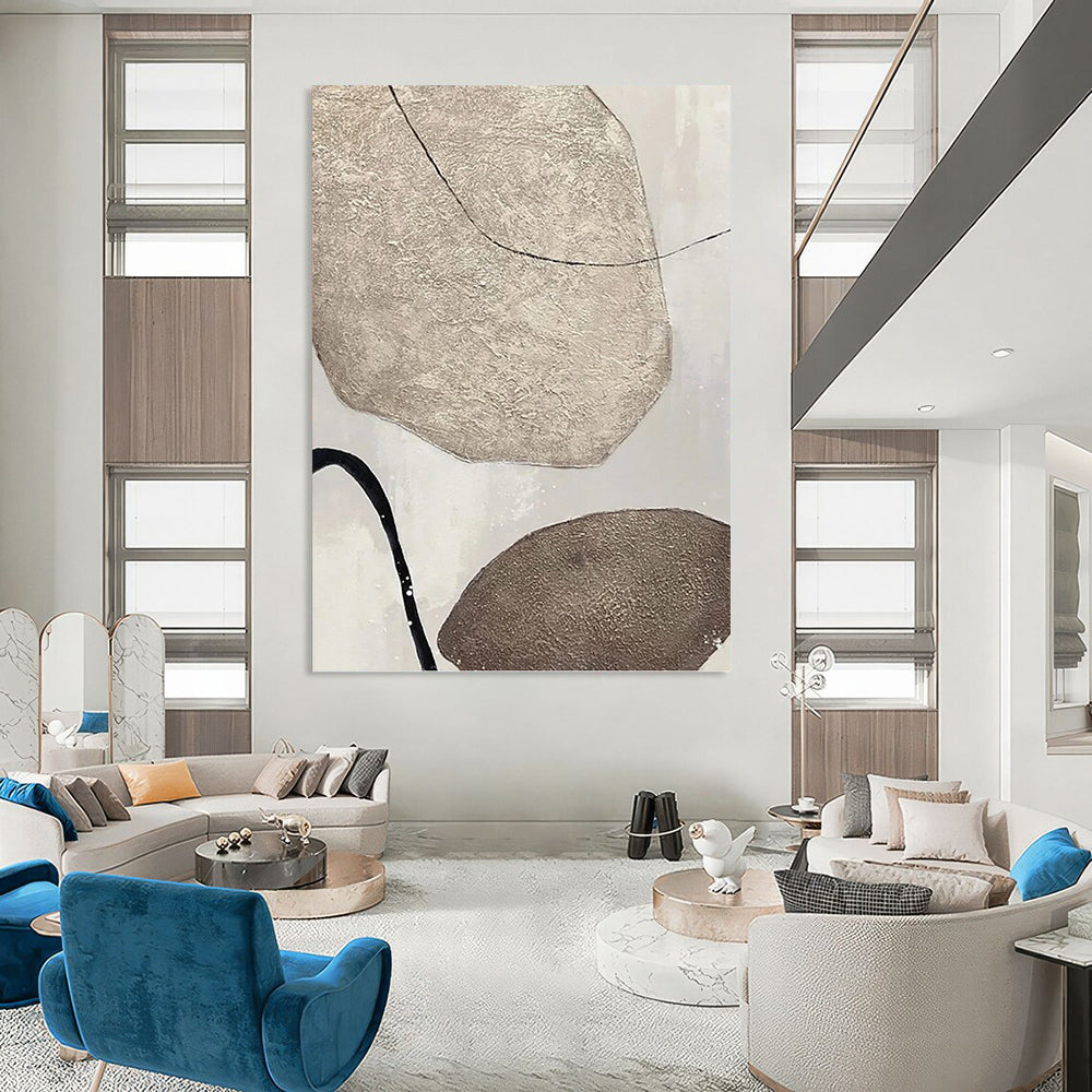 Exclusive Designer - Made Hand - Crafted Textured Canvas Abstract for Hallway & Entryway DKH1121