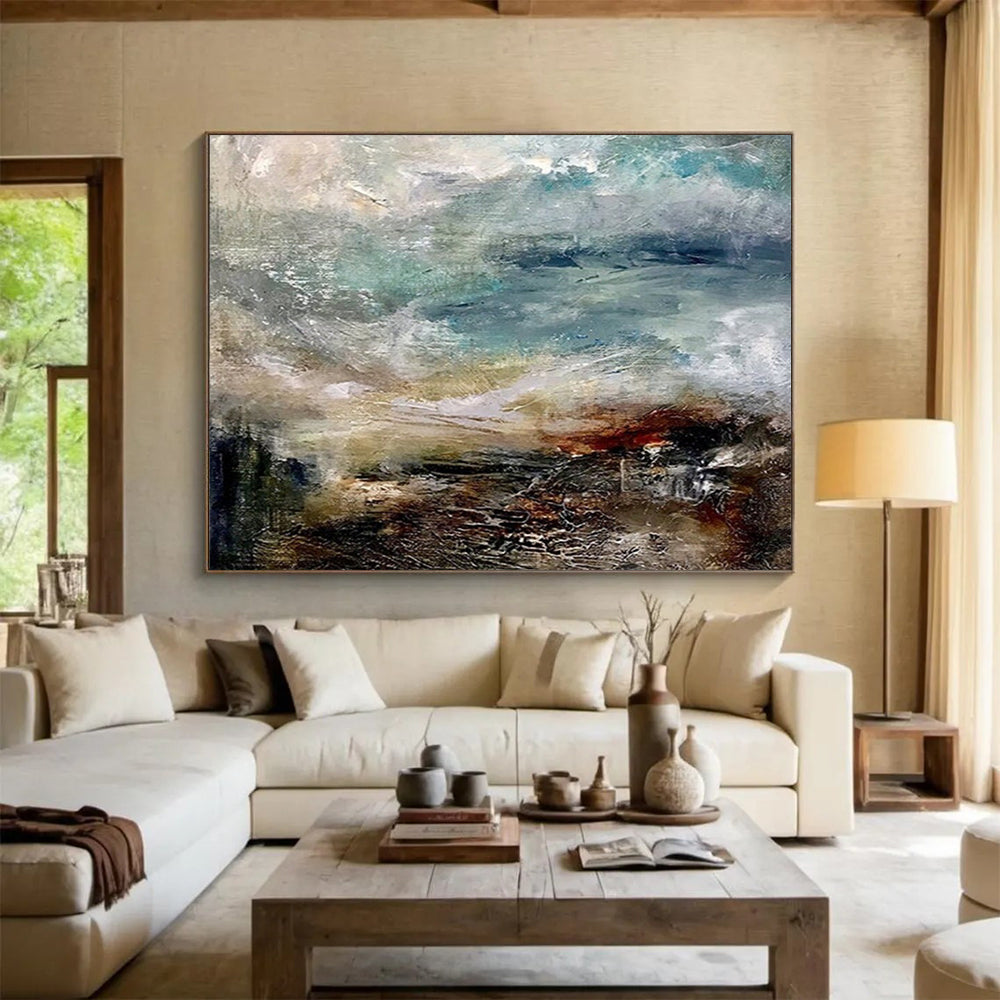Dynamic Sea & Sky Abstract - Coastal Living Room Drama DLZ015