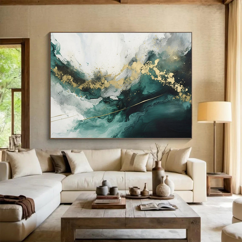 Energetic Giant Abstract Mural for Living Room & Office LargeART1616