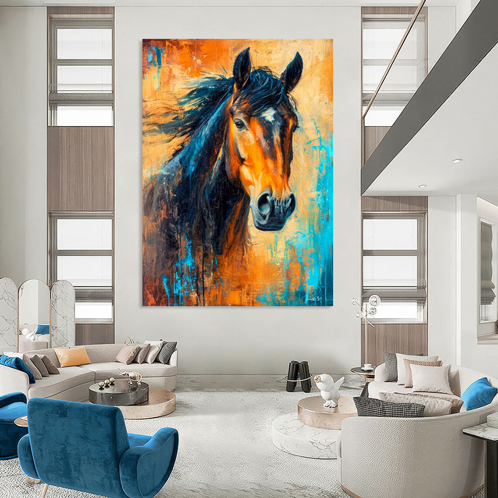 Grandiose Hand-Painted Abstract Art for Bedroom & Study LargeART2210