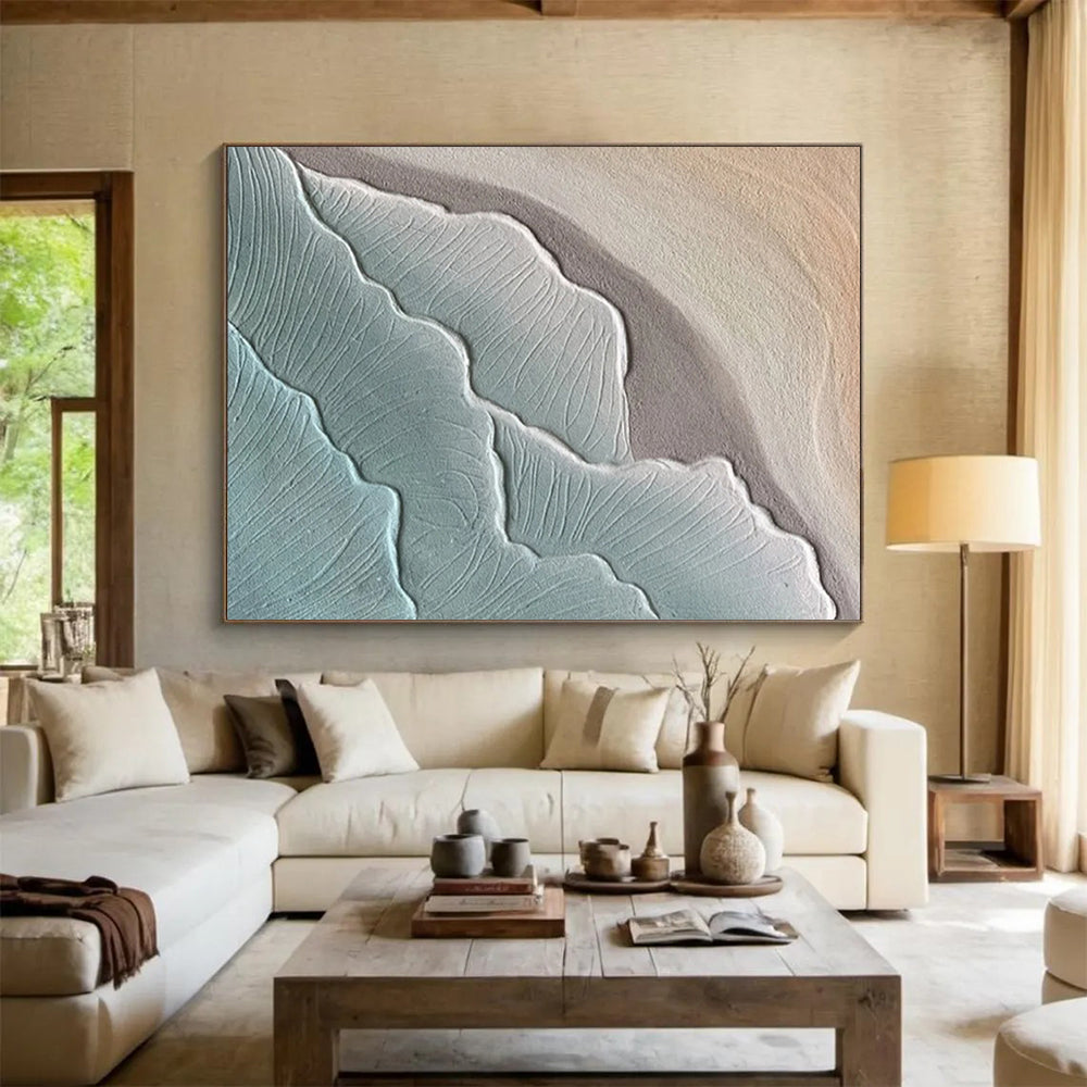Giant-Format Hand-Painted Abstract Wall Art for Entryway & Living Room LargeART1525