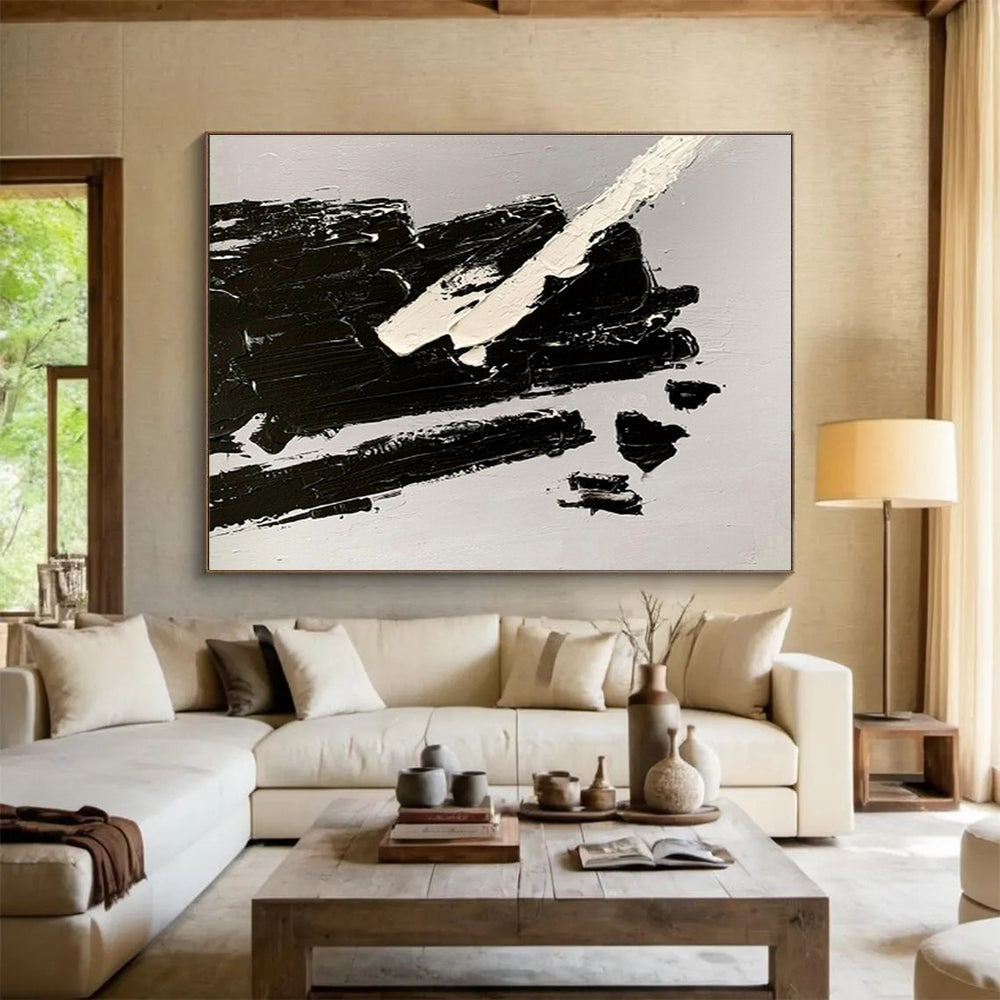 “Elemental Fusion” Oversized Abstract Art for Office & Dining Room DKH284