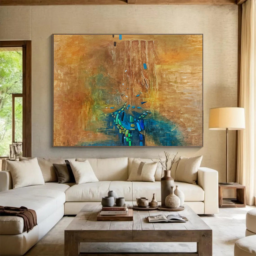 Large - Sized Abstract Mural for Bedroom & Dining Room DKH388
