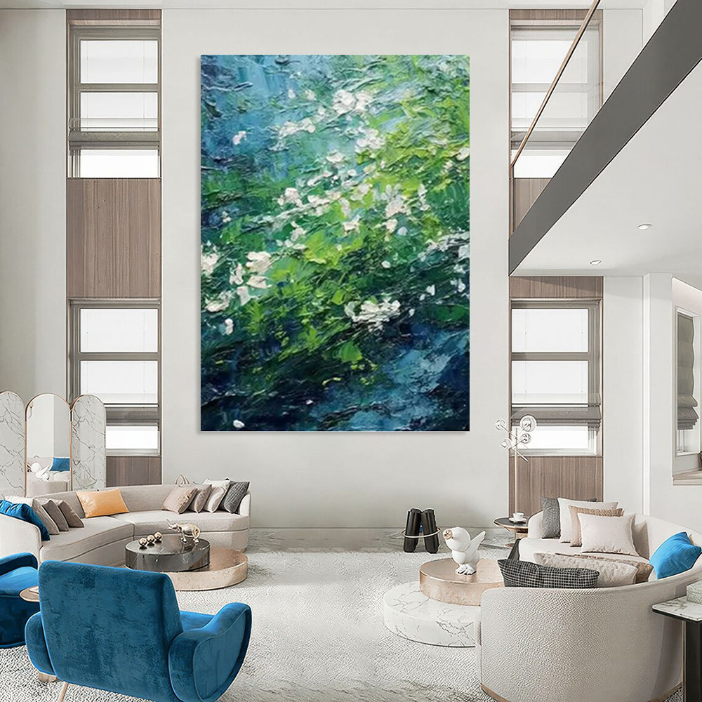Refined Hand - Painted Textured Abstract on Canvas for Hotel & Dining Room DKH1404