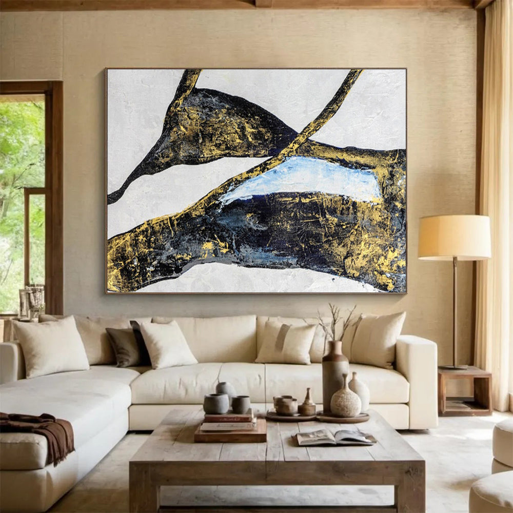 Custom - Crafted Large Abstract Wall Decor for Gym DKH011