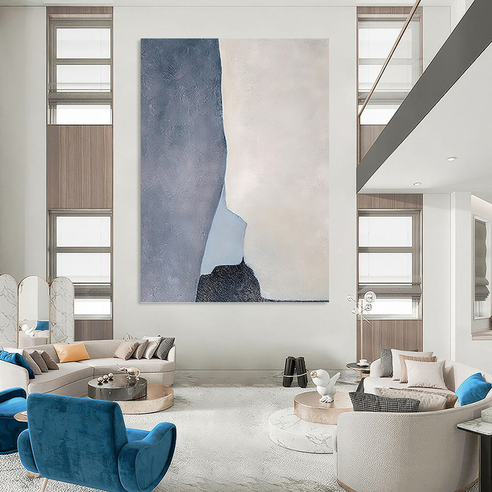 Titanic - Scale Vertical Hand - Painted Custom Abstract Saga (with Layered Textures), for Bedroom and Living Room DKH1539