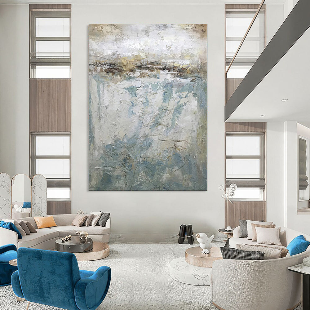 Dynamic & Expressive Hand-Painted Custom Abstract Painting for Bar & Entryway LargeART1972