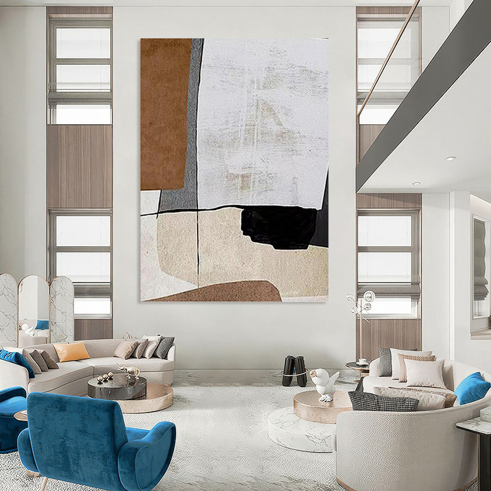 Mega - Format Hand - Painted Textured Custom Abstract Hymn, for Hotel and Bedroom DKH1520
