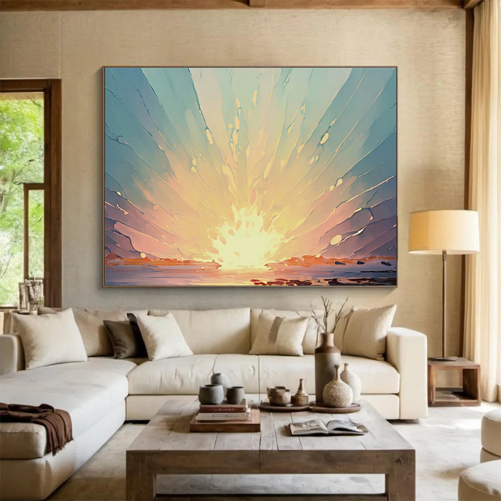 Colossal Textured Hand - Painted Abstract Painting for Space Accent DKH665