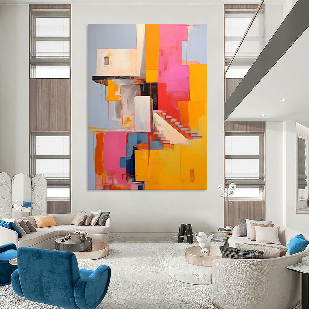 Dazzling Hand - Painted Textured Abstract Art for Office & Hallway DKH1323