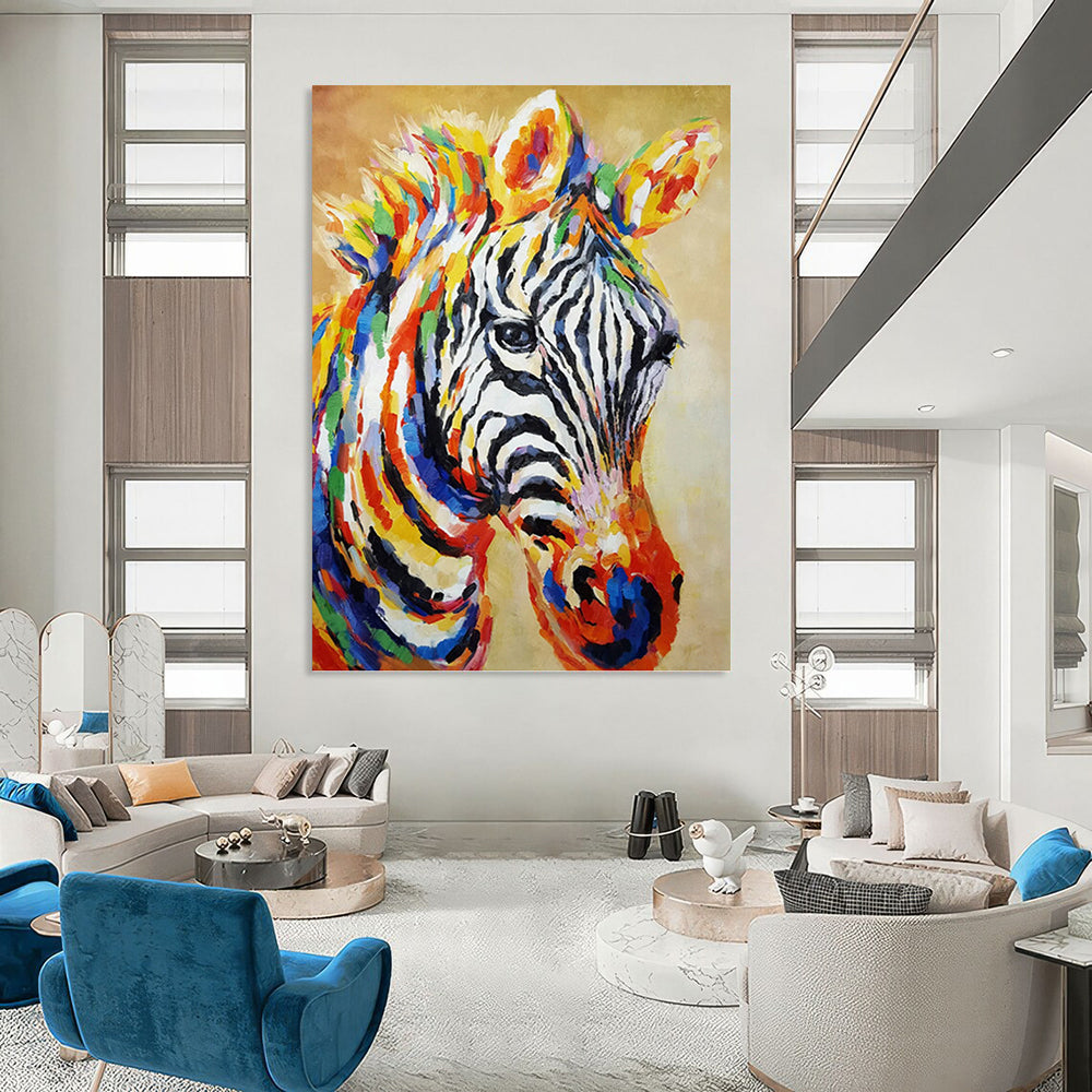 Large - Format Hand - Painted Custom Abstract Painting (with Individualistic Textures), for Decorating Office and Hallway DKH1442