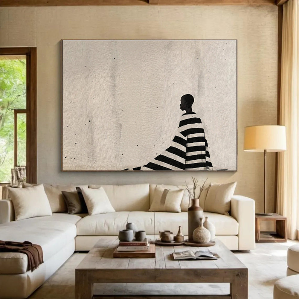 “Form Fusion” Oversized Abstract Art for Office & Dining Room DKH228