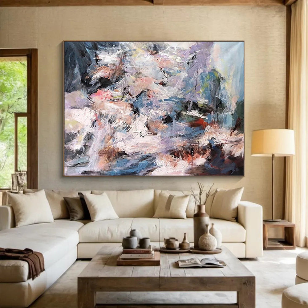 Color - Blended Abstract: A Vivid Centerpiece for Modern Interiors DLZ151