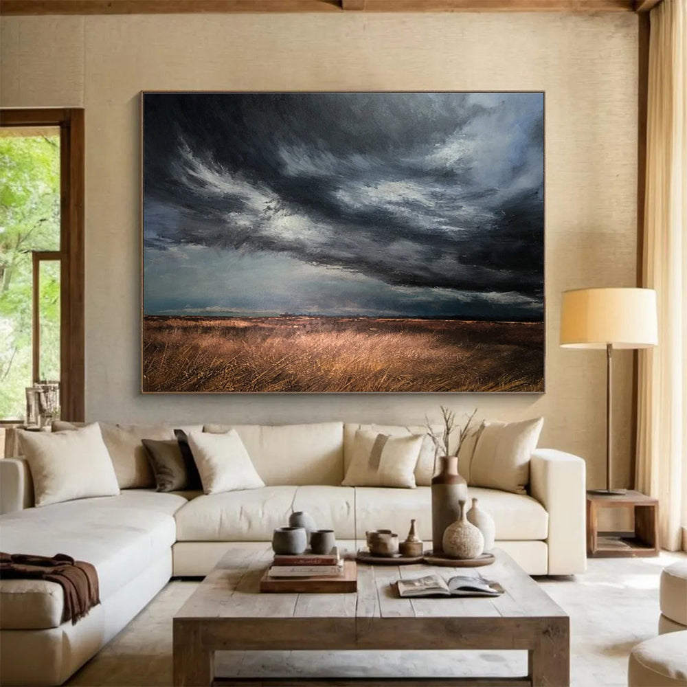 Hand - Painted Textured Large Abstract Creation for Charming Interiors DKH772