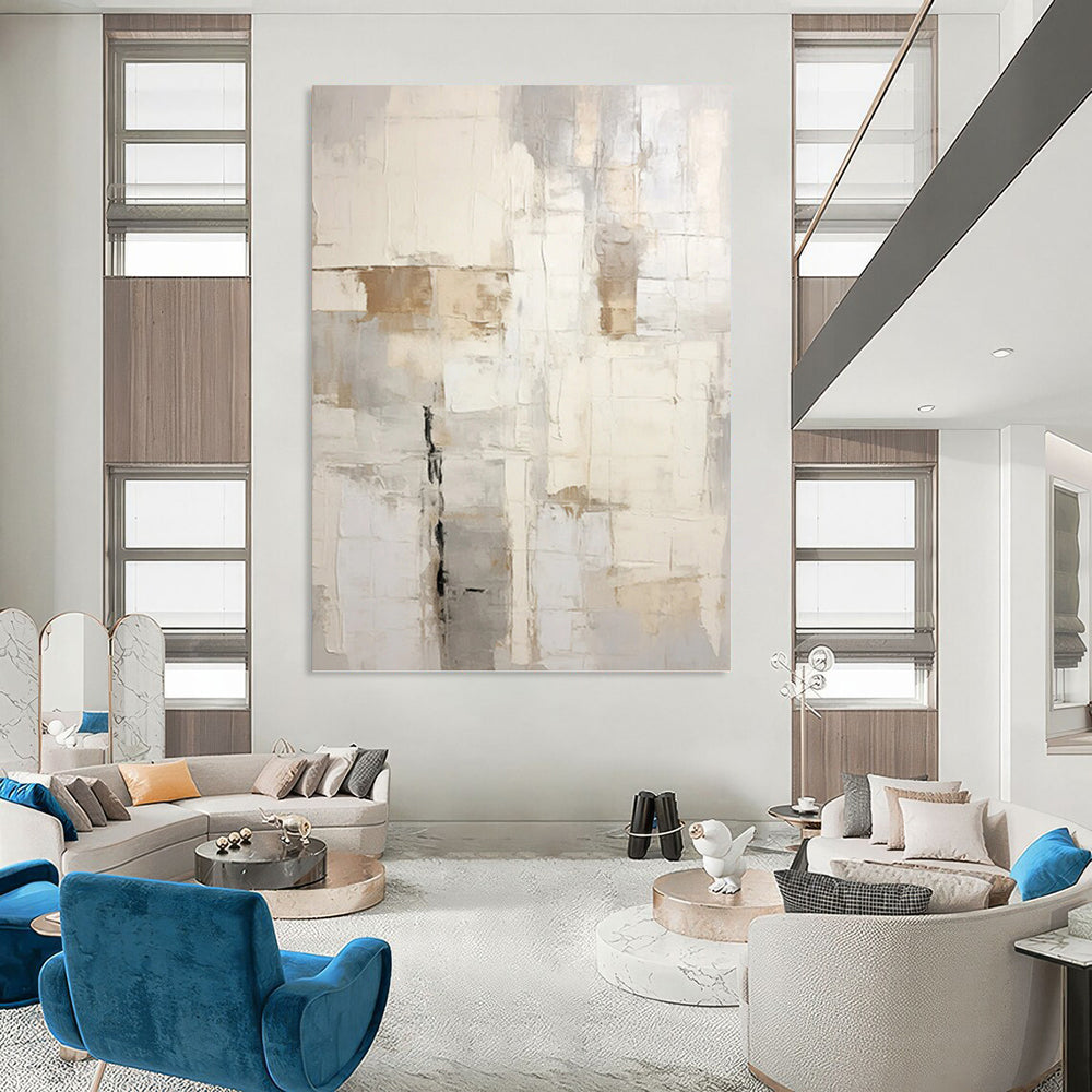 Excitingly Massive Hand - Painted Textured Abstract Canvas for Game Room & Entertainment Area DKH1255