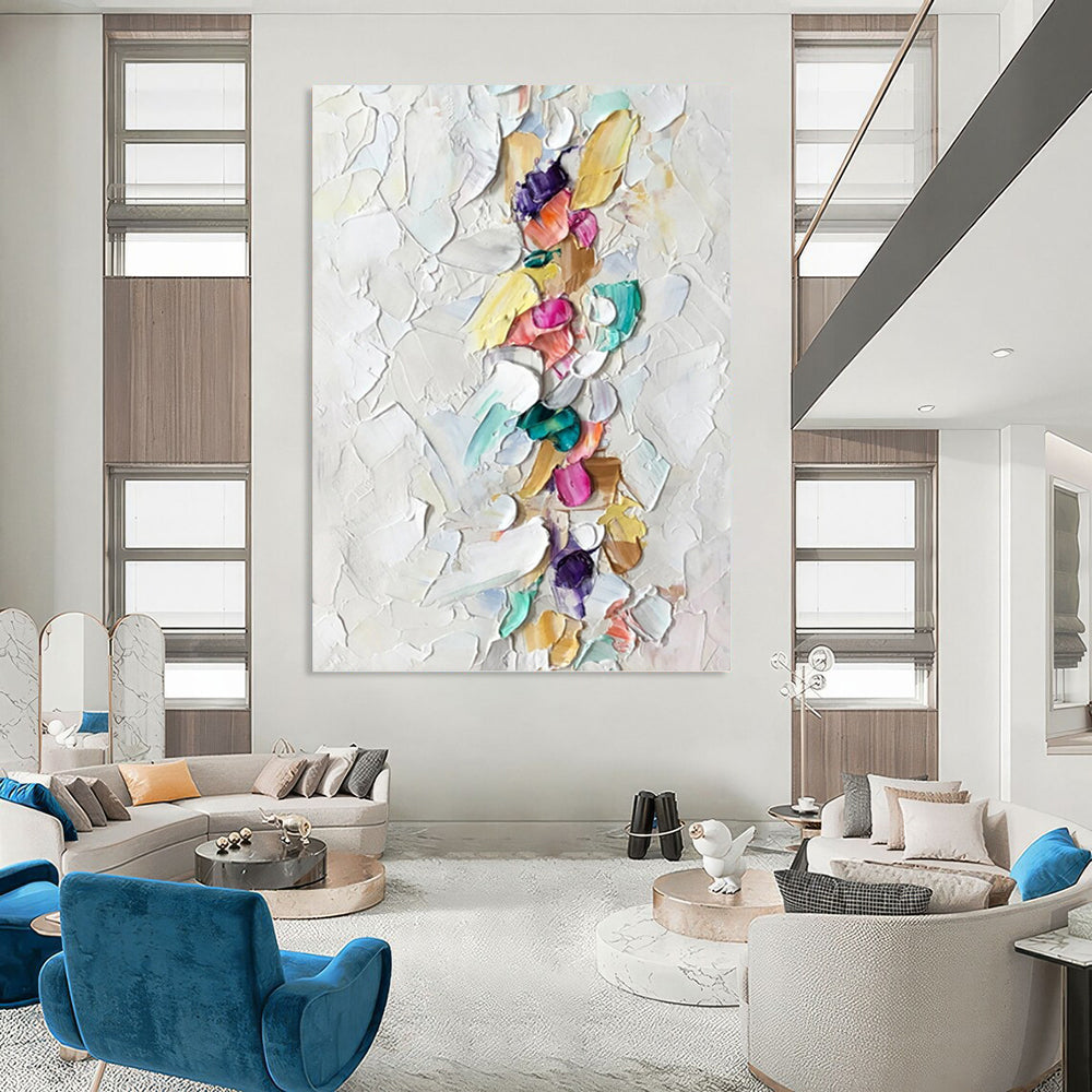 Minimalist Textured Abstract Canvas for Office & Dining Room DKH0974