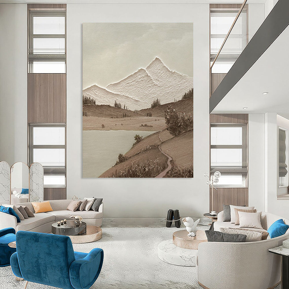 Large-Scale Custom Abstract Paintings: Handmade Textures for Dining Room & Entryway DTP268