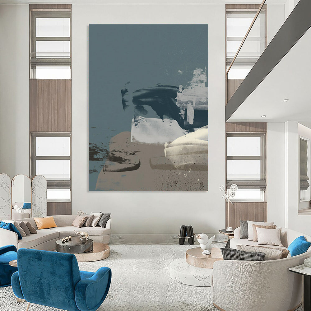 Large Custom Abstract Artworks: Hand-Painted Textures for Living Room & Hallway DTP242
