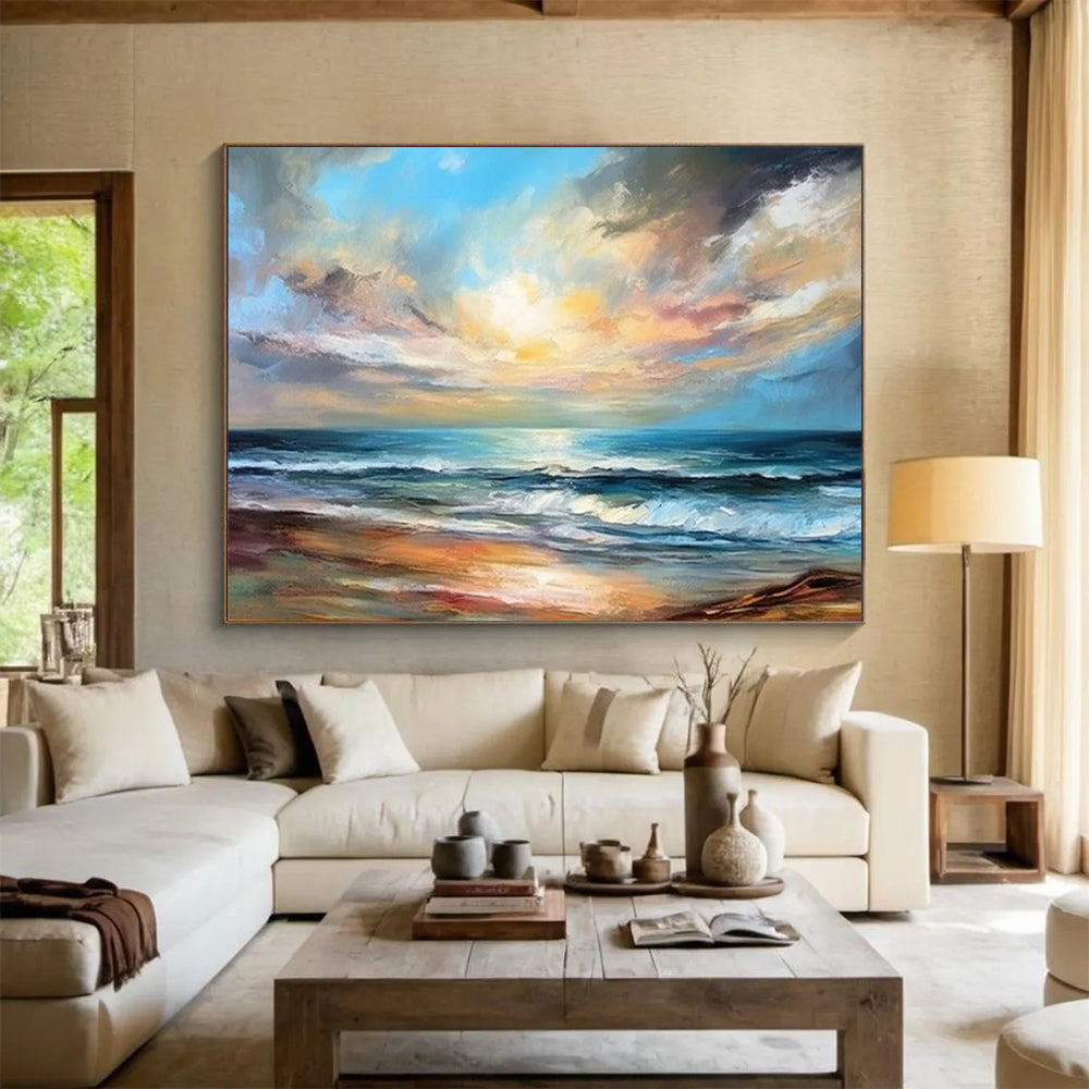 Stunning Giant - Sized Abstract Painting for Living Room & Hotel LargeART1607