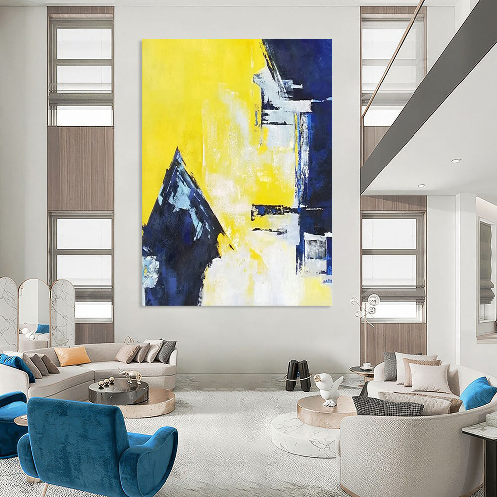 Massive-Scale Hand-Painted Abstract Canvases for Living Room & Office LargeART2304