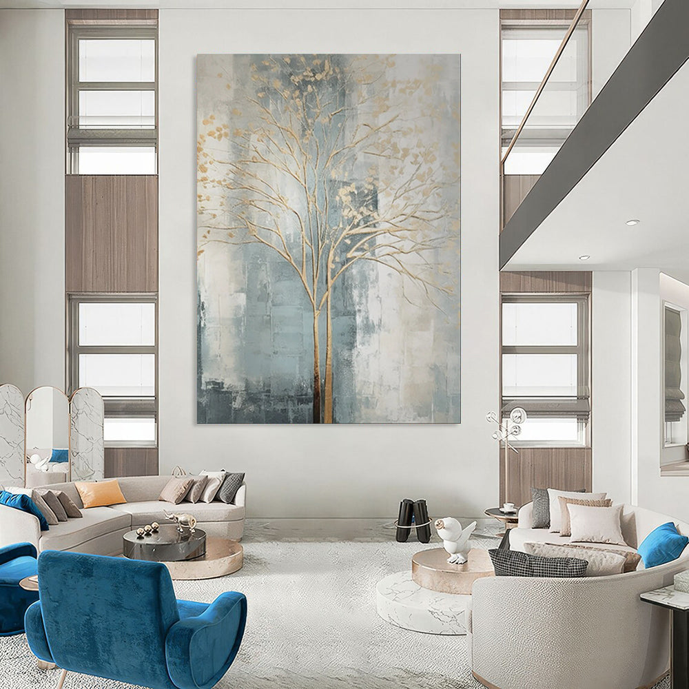 Large-Scale Custom Hand-Painted Abstract Art for Living Room & Hotel LargeART1838
