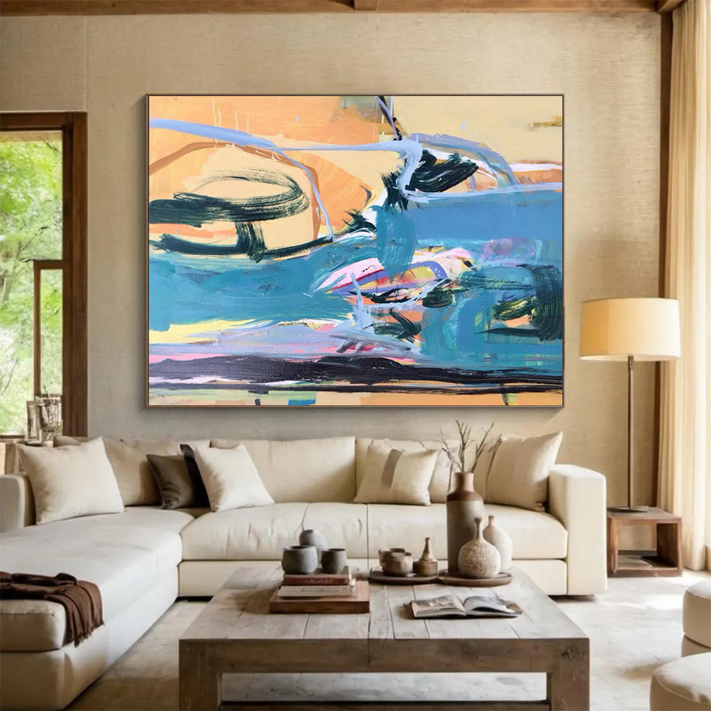 Colorful Abstract Brushstrokes - Lively Kitchen Art DLZ007