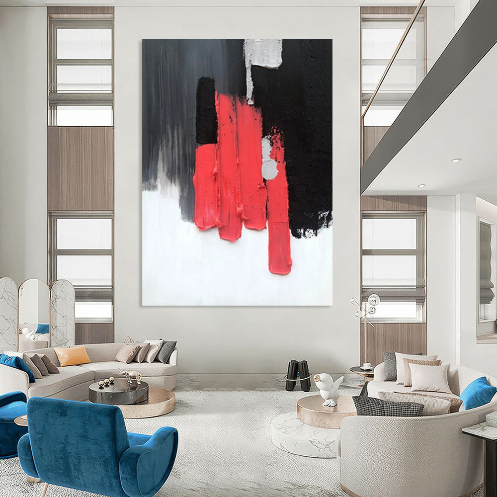 Custom Hand-Painted Abstract Masterpieces for Hotel & Entryway DTP394