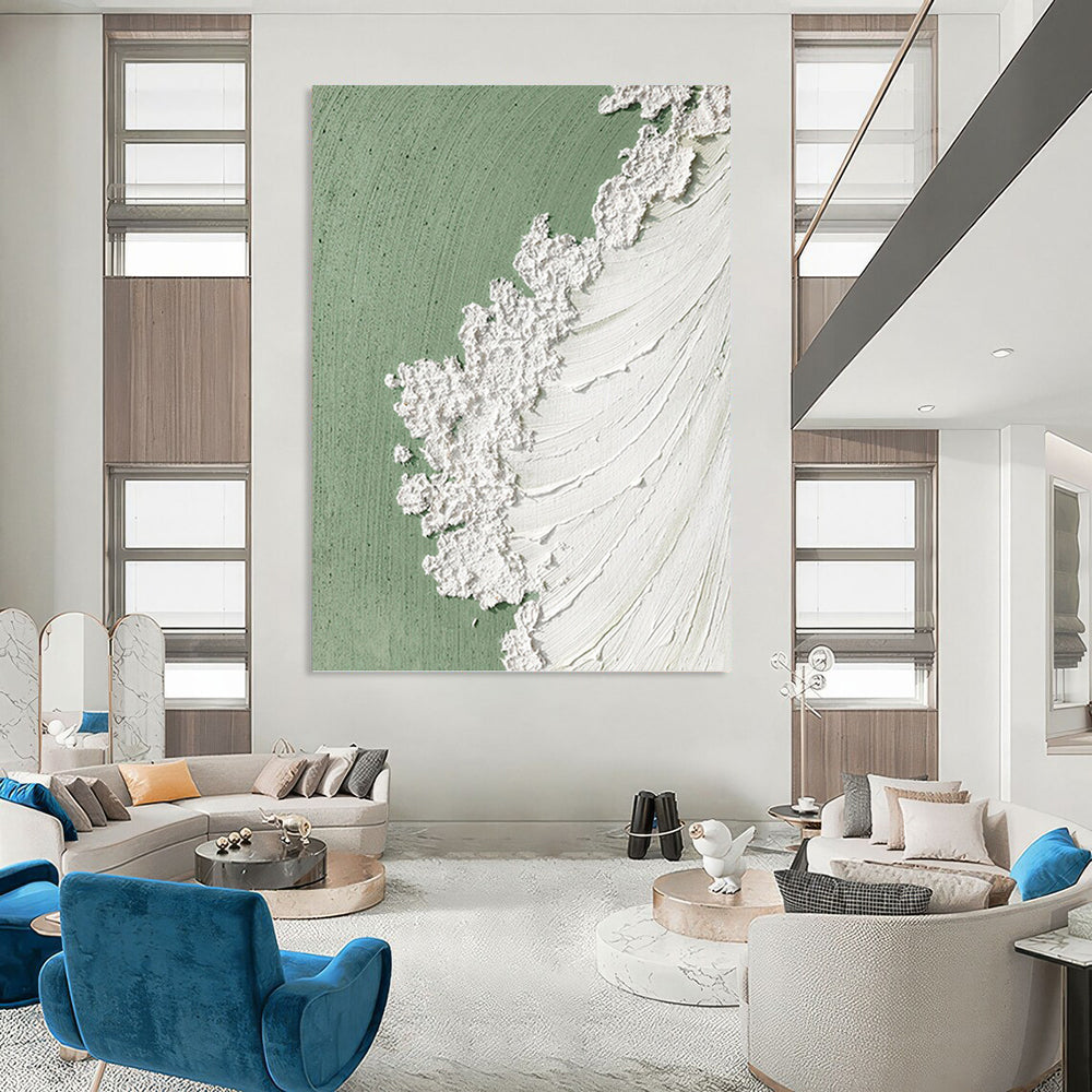 Monumental - Sized Hand - Painted Textured Custom Abstract Epoch, for Decorating Dining Room and Hotel DKH1502