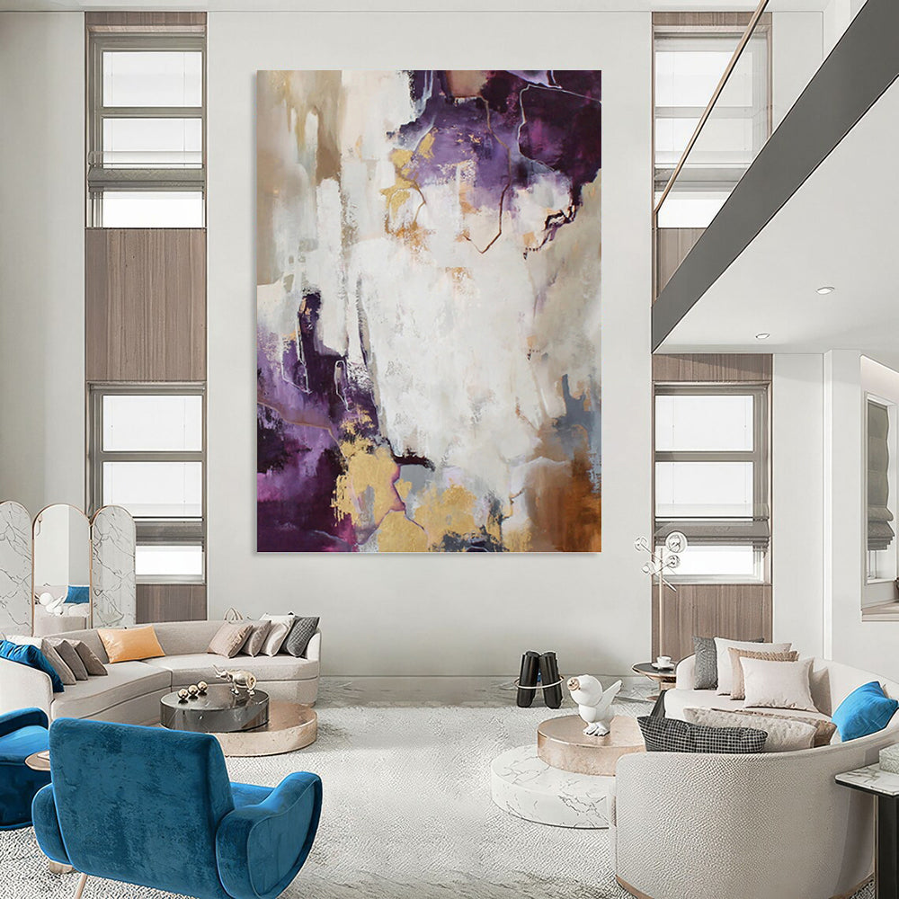 Immense Hand - Painted Custom Textured Abstract Art for Living Room & Hallway DKH1009