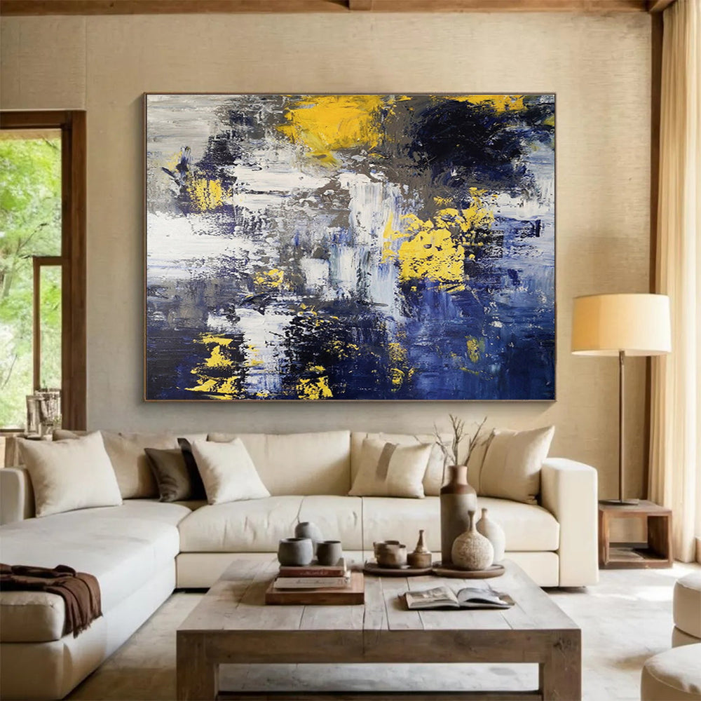 Sophisticated & Stunning Hand - Painted Textured Abstract Canvas for Office & Bedroom DKH649