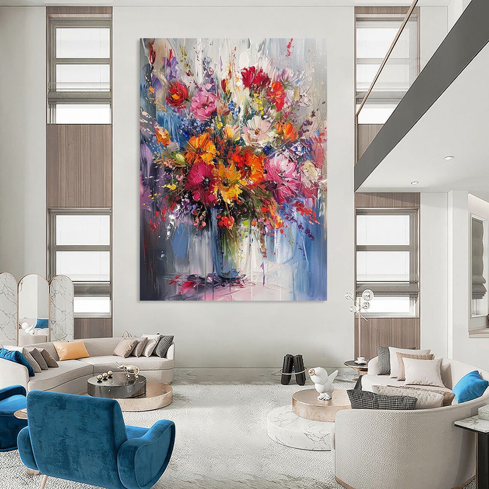 Custom Handmade Abstract Art: Big Sizes, Textured Wonders for Dining Room & Entryway DTP260