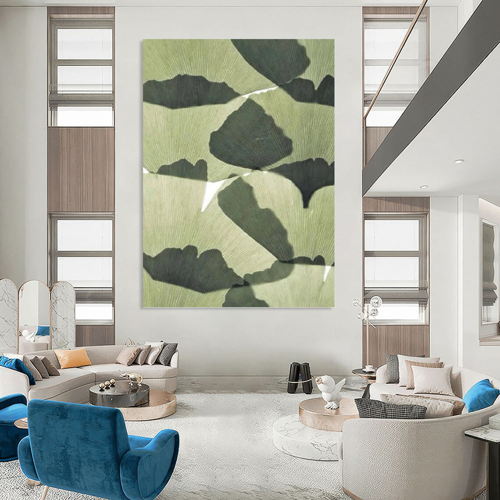 Elegant Hand - Painted Textured Canvas Abstract for Hotel Lobby & Entryway DKH1070