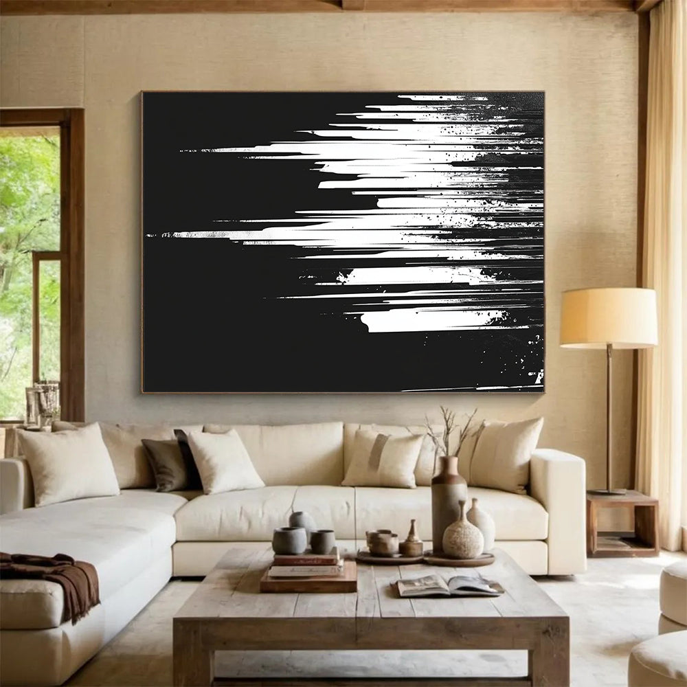White Dripping with Texture "Rustic Drip" Painting On Canvas HB309