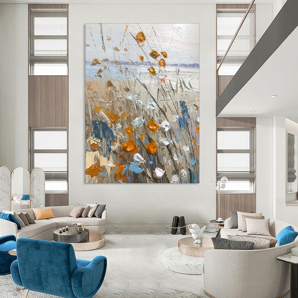 Hand-Painted Custom Abstract Canvas for Bedroom & Living Room LargeART1839