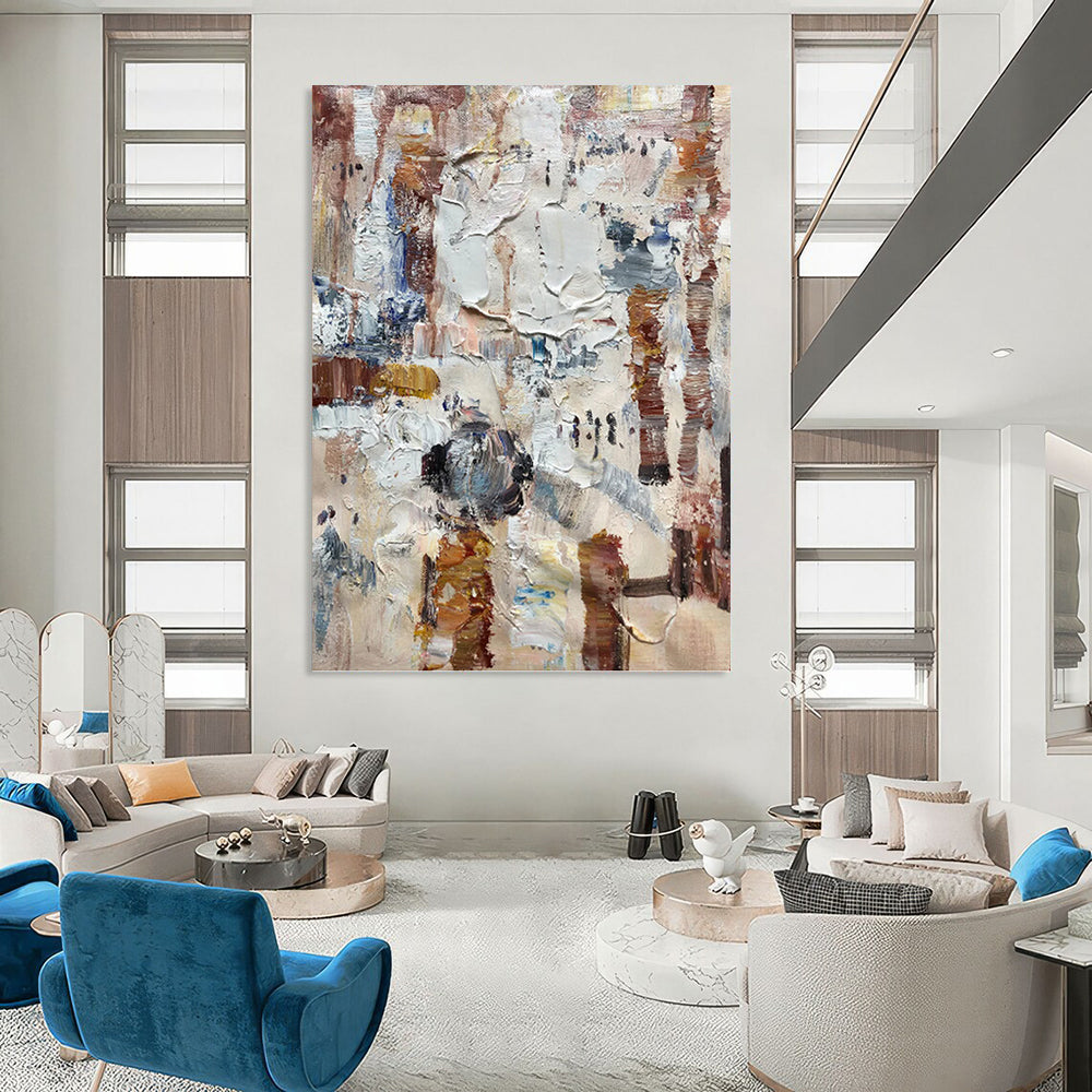 Stimulating Hand - Painted Textured Abstract for Office & Living Room DKH1302