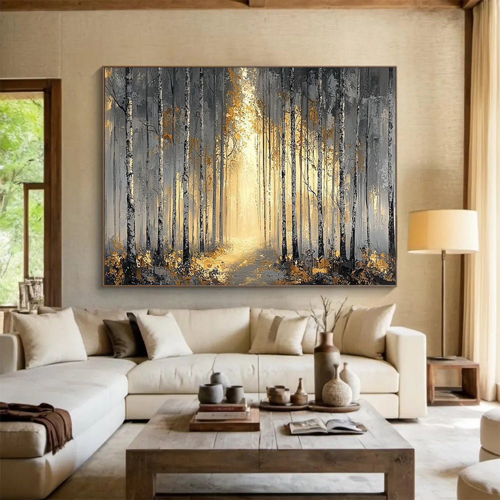 Misty Forest Path Abstract: A Journey into Tranquility DLZ159