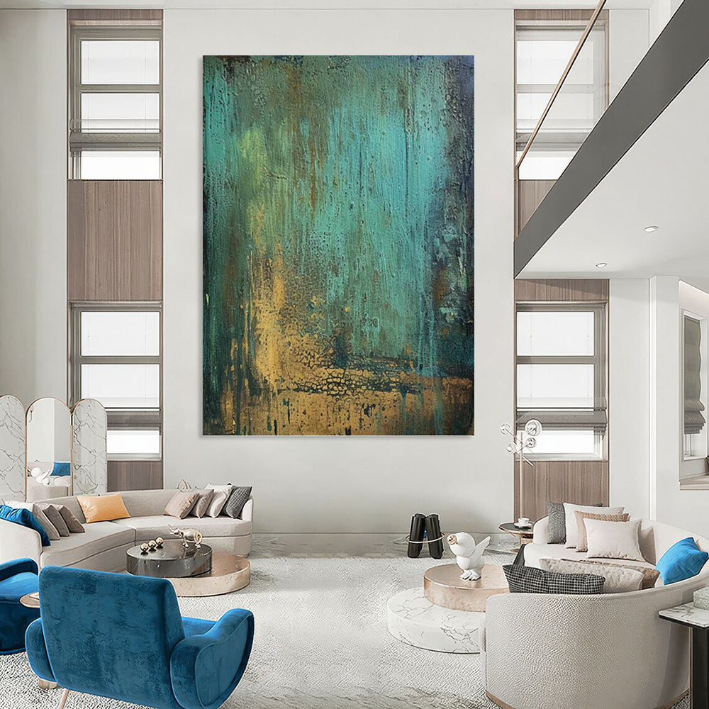 Striking Hand - Painted Textured Abstract Canvas for Hallway & Bar DKH1194