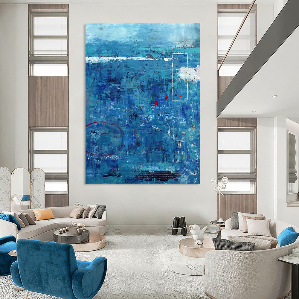 Opulent Hand - Painted Textured Canvas Art for Dining Room & Hotel Lobby DKH1100
